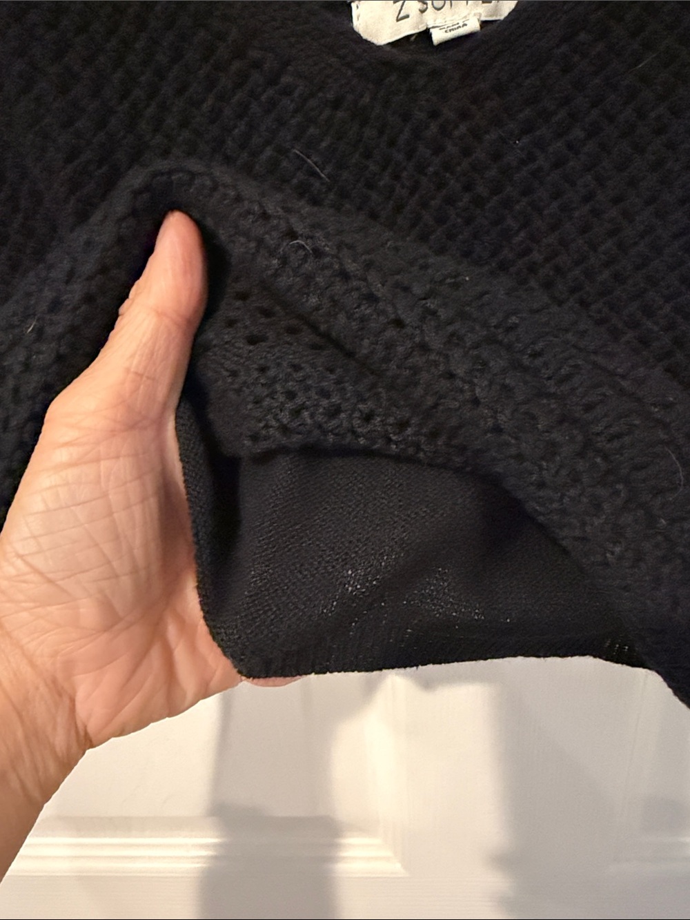 Z Supply Black Sweater Cropped Tank - Picture 4 of 5